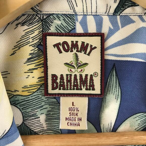 Tommy Bahama Hawaiian Button Up Shirt Adult Large 100% silk - Picture 3 of 8